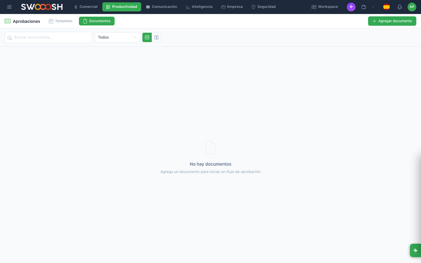 Approval workflows with statuses, escalation, and audit trails.